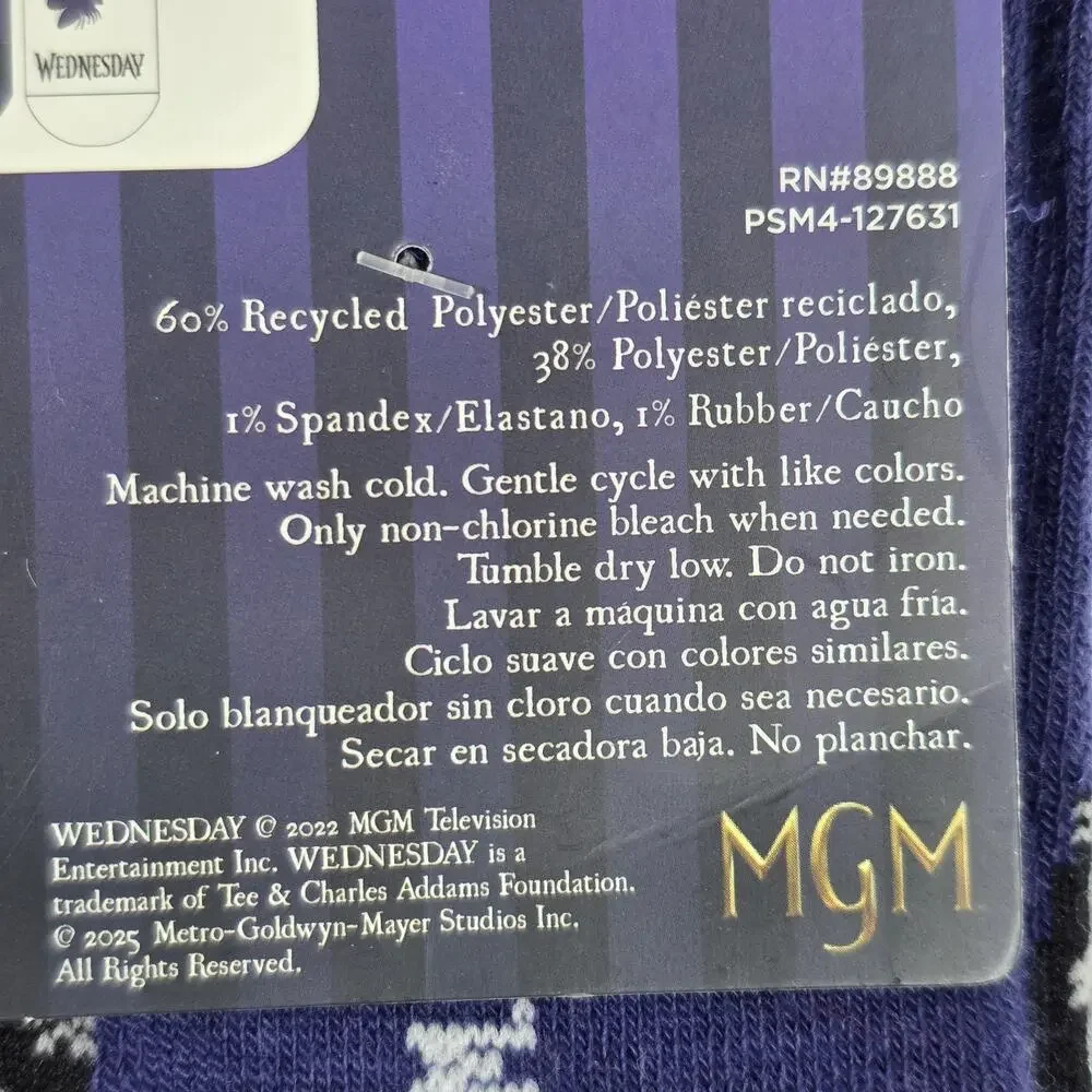 Wednesday Addams 10 Pair Low Cut Socks Womens Size 4-10 Gothic Netflix Show